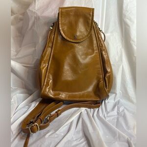HOBO Brown Leather Backpack with Slouchy Design